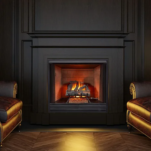 Miniatura 3 de HearthSense MO18HVL Juego de Troncos de Chimenea Ventilados de Gas Natural con Encendido por Cerilla, 45000 BTU, Calienta hasta 1650 Pies Cuadrados