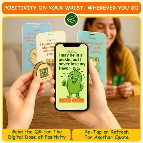 Miniatura 5 de Stofinity Tarro de 60 tarjetas de afirmación de pepinillos positivos – Regalo de aliento, positividad y apoyo emocional para niñas adolescentes