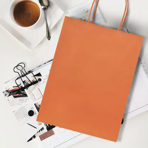Miniatura 6 de Nexmint Bolsas de papel kraft de 8 x 10.5 pulgadas, bolsas de regalo con asa para cumpleaños, vacaciones, regalos, recuerdos de fiesta, venta al por