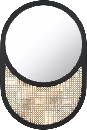 Safavieh Home Collection Danya - Espejo de pared ovalado decorativo ovalado de 24 x 35 pulgadas para dormitorio, sala de estar, baño, entrada
