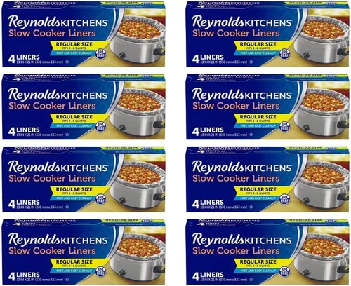 Miniatura 9 de Revestimiento regular para ollas de coción lenta Reynolds Kitchens, (ideal para 3 a 8cuartos), 4 piezas