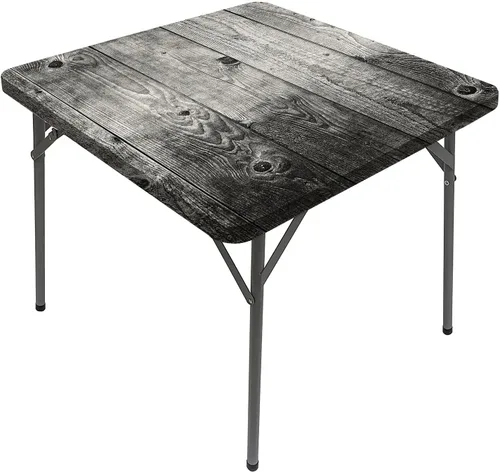 Miniatura 11 de Mantel cuadrado gris oscuro, patrón geométrico oriental marroquí, celosía cuadrada, se adapta a mesas de 24 x 24 pulgadas, para exteriores