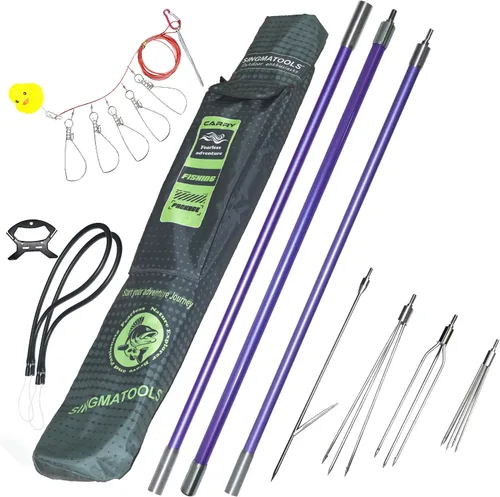 Miniatura 10 de Poste de Pesca Submarina Hawaiian Sling Juego de Lanza de Pesca Poste Lanza de Fibra de Vidrio Arpón Equipo de Pesca Submarina