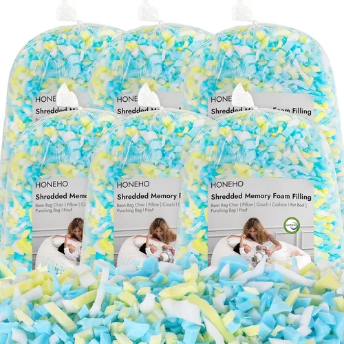 Miniatura 27 de Relleno de espuma viscoelástica de gel triturado de 2.48 libras, cómodo y suave, para almohada refrescante, puf, cama de perro, cojín de sofá
