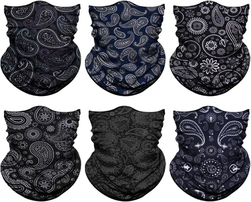 Miniatura 29 de Polaina para el cuello para hombres y mujeres, bandana para la cabeza, bufanda para la cara, cubrebocas, calentador, pasamontañas, sin costuras