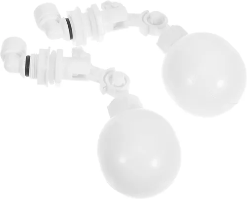 Miniatura 2 de 2pcs Automatic Water Level Control Valve 1/4 Inch Quick Connect White Mini Plastic Float Ball For Tanks Dispensers Auto