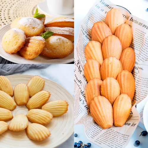 Miniatura 5 de 2 moldes de silicona para madeleine, bandeja para hornear Madeline de 9 cavidades, molde para galletas en forma de concha