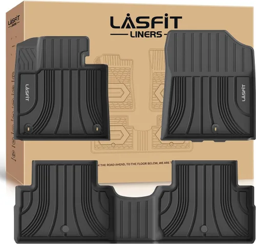 Miniatura 13 de LASFIT Tapete de carga y respaldo para Nissan Armada/Infiniti QX80 2019-2024, TPE para todo tipo de clima, ajuste personalizado, fácil de limpiar