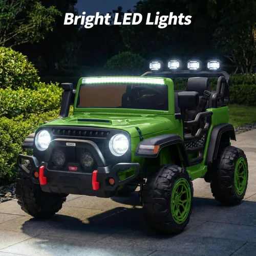 Miniatura 6 de Hikiddo - Camioneta eléctrica de paseo de 2 plazas, vehículo de juguete de 24 V 4x4 para niños de 4 a 8 años con control remoto, neumáticos EVA