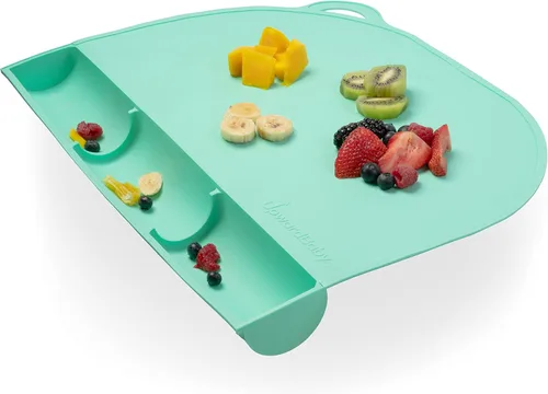 Miniatura 10 de Upward Baby - Juego de 3 alfombrillas de silicona antideslizantes para bebés, mantel individual para mesa de comedor, silla alta, suministros
