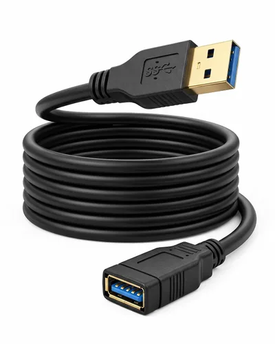Miniatura 9 de Meokse Cable de extensión USB 3.0 de 12 pies, compatible con cámara web, cámara, teléfono, concentrador USB, mouse, teclado, impresora, disco duro