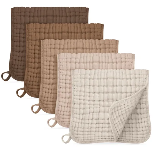 Miniatura 12 de Unnivoll Paños de muselina para eructos para bebé, 100% algodón, para niños y niñas, grandes, 20 x 10 pulgadas, extra suaves y absorbentes, paquete