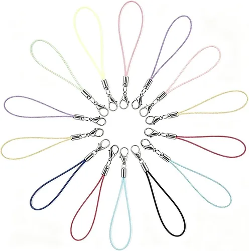 Miniatura 7 de KCKEYS Correa de abalorios para teléfono con cierre de langosta, correa de cordón para dije de teléfono celular, llavero, unidad USB, llavero