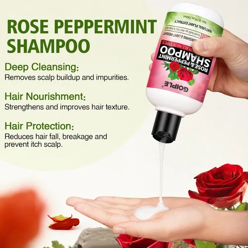 Miniatura 4 de Champú y acondicionador 2 en 1 para todo tipo de rastas y peinados, brillo y ligero; agua de rosas para cabello Loc Spray hidratante refrescante