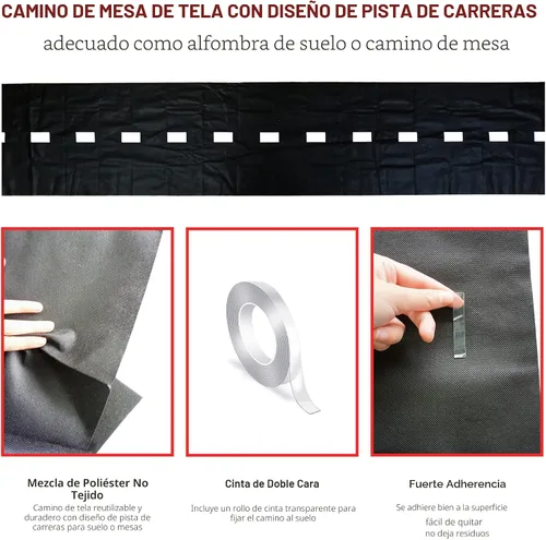 Miniatura 7 de 4E's Novelty Juego de 38 piezas – 12 conos de tráfico con agujero en la parte superior, 24 banderas a cuadros, corredor de suelo – para suministros