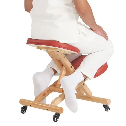 Miniatura 8 de Master Massage - Silla plegable ergonómica de madera para oficina, silla plegable de madera para corrección de postura en el hogar, mejora tu
