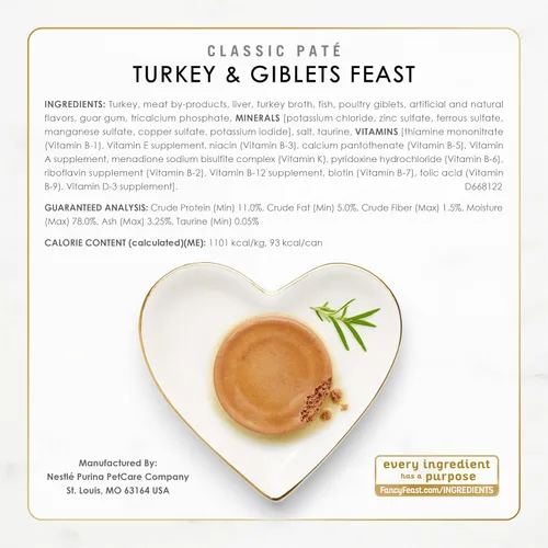 Miniatura 7 de Fancy Feast Poultry and Beef Feast Classic Pate Collection - Paquete variado de alimentos húmedos para gatos, sin granos, (paquete de 30), latas