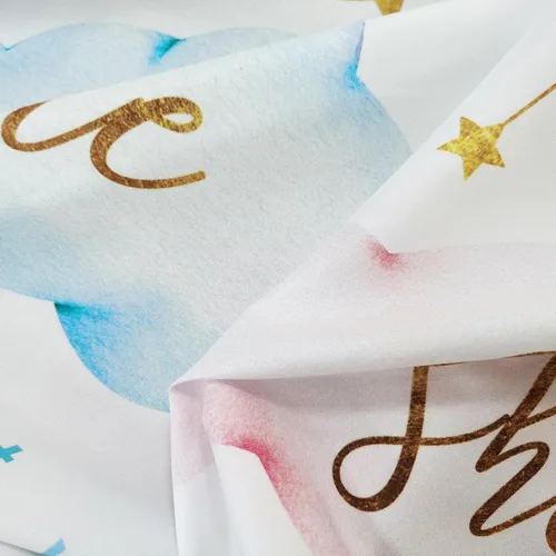Miniatura 4 de Newsely Telón de fondo de revelación de género de 7 pulgadas de ancho x 5 pulgadas de alto, para niño o niña, nube rosa con texto en inglés «What