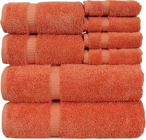 Miniatura 34 de Colección de calidad de hotel y spa, altamente absorbente y de secado rápido, 100% algodón turco, 750+ GSM, toallas ecológicas, toallas con borde