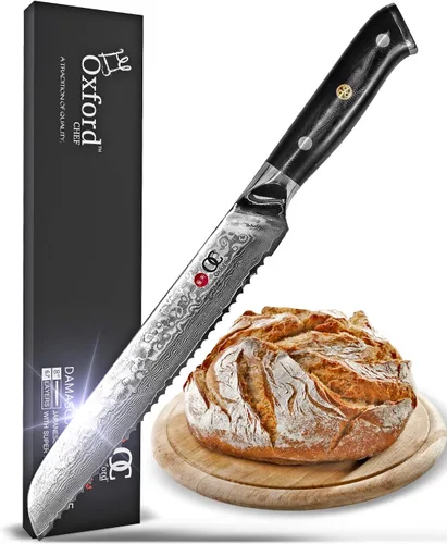 Miniatura 7 de Oxford CHEF Cuchillo de deshuesado (filetear) de 6.5 pulgadas, mejor Damasco, japonés, VG10 Super Steel de 67 capas de acero inoxidable de alto