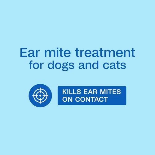 Miniatura 2 de ADAMS Tratamiento de ácaros de oído para perros y gatos de más de 12 semanas, mata los ácaros del oído al contacto, alivio para perros y gatos que