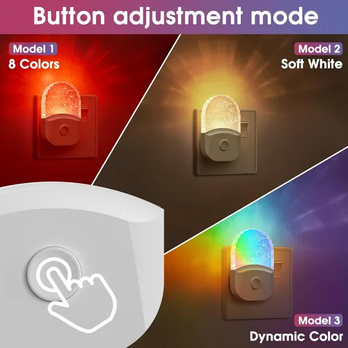 Miniatura 4 de DORESshop Luces nocturnas enchufables a la pared [paquete de 2] 3CCT luz nocturna LED con sensor de atardecer a amanecer, luz nocturna enchufable