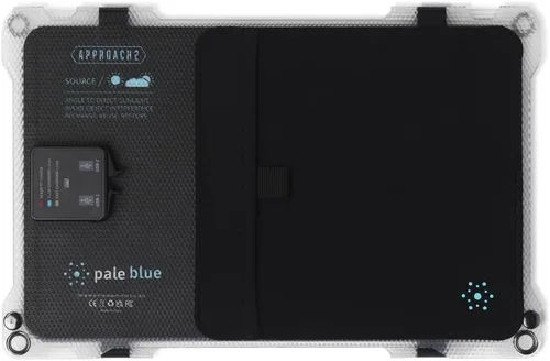 Miniatura 5 de Paleblue Approach 2 Cargador de panel solar portátil – 21 vatios – Cargador solar plegable de triple panel con puertos USB duales, cables de agarre