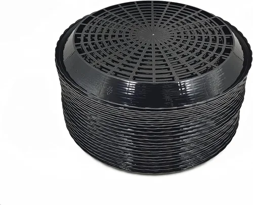 Miniatura 4 de Paquete de 24 soportes para platos de papel de plástico reutilizables resistentes (negro)