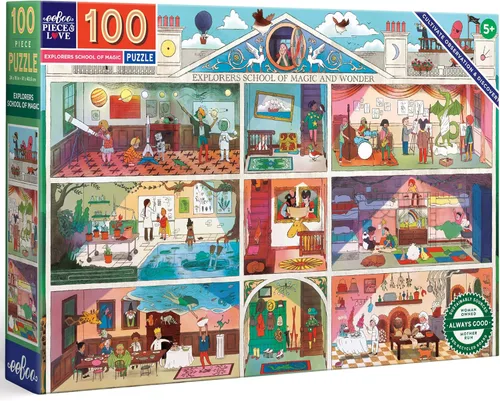 Miniatura 13 de eeBoo Rompecabezas de 100 piezas para niños, mapa del mundo, con temática de geografía, piezas grandes para manos pequeñas para desarrollar