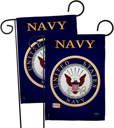 Miniatura 11 de Breeze Decor Bandera de jardín de 13 x 18.5 pulgadas, con licencia oficial de las Fuerzas Armadas de los Estados Unidos de la Marina de los Estados