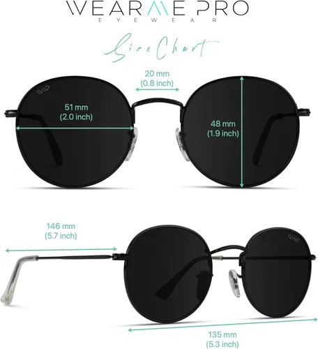 Miniatura 5 de Wearme Pro modernos lentes de sol con lente redondo reflectante
