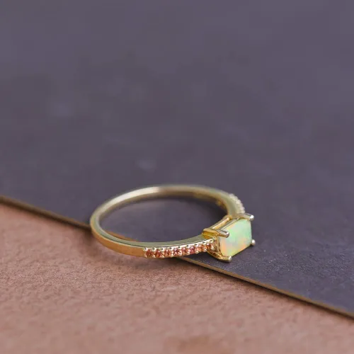 Miniatura 4 de YoTreasure Tanzanita Citrino Larimar Londres Topacio Azul Arco Iris Piedra Lunar Ópalo Etíope Cromo Diópsido Azul Cielo Topacio Rodolita Granate Oro
