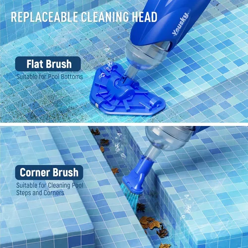 Miniatura 2 de 2025 Aspiradora de piscina portátil mejorada para piscinas sobre el suelo e incrustadas - Limpiador de piscina inalámbrico con 18.5 GPM de succión