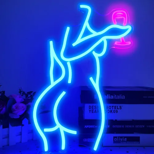 Miniatura 12 de Letreros de neón para dama regulables, letreros de neón LED para dama, letrero decorativo, luces de neón para mujeres para dormitorio, bar, cueva
