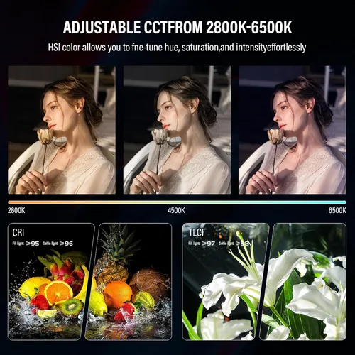 Miniatura 6 de GODOX MA5R - Luz de relleno LED con difusor suave, carga magnética, iluminación para selfies, mini luces de cámara 1800K-10000K, 14 modos FX