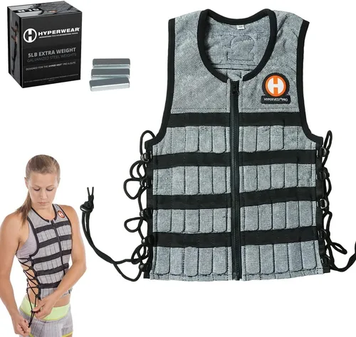 Chaleco Hyperwear Hyper profesional, unisex, de 10 libras con peso ajustable para entrenamiento de fitness