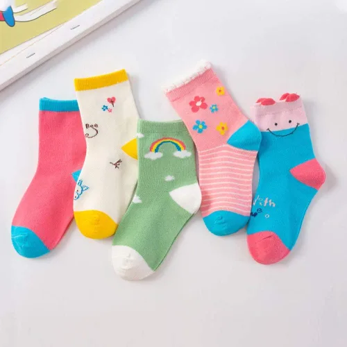Miniatura 3 de Nuziku Calcetines de algodón para niñas pequeñas, 10 pares