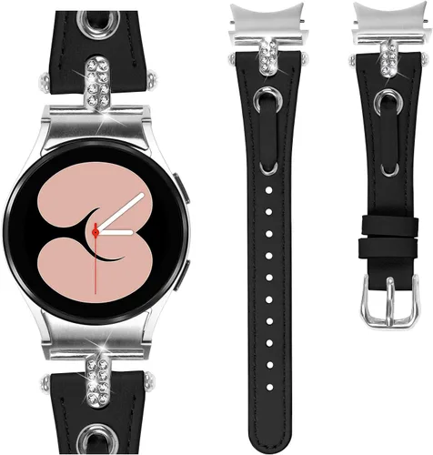 Miniatura 9 de DEALELE Correas compatibles con Samsung Galaxy Watch 6/6 Classic / 5/5 Pro / 4/4 Classic/Galaxy 3 1.614 in / Active 2, correa de repuesto de cuero