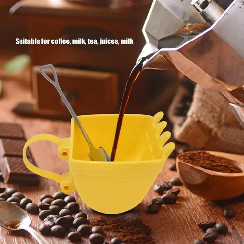 Miniatura 2 de Taza divertida de 11.2 fl oz, taza de cubo de excavadora con cuchara de pala de acero inoxidable, taza de café, taza de té creativa, taza de leche