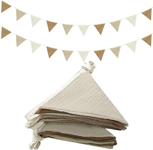 Miniatura 22 de Oudain 2 Piezas Banderines de Bandera Gallardete Guirnalda de Guardería Banderines Triangulares de Empavesado Decoración de Pared Banner para Sala