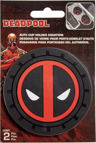 Miniatura 2 de Plasticolor 001965R01 Marvel Comics Deadpool - Portavasos para auto, camión, SUV, paquete de 2