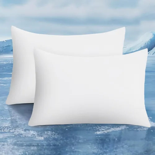 Miniatura 11 de LUXEAR Fundas de almohada refrescantes tamaño King, paquete de 2 fundas de almohada Arc-Chill Cool con diseño de doble cara [Refrescante y algodón]