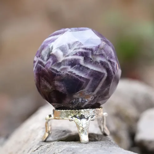 Miniatura 6 de Crocon Bola de esfera de piedra de sangre africana de 1.969 in con soporte de metal, más de 1400 quilates, bola de piedras preciosas curativas