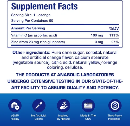 Miniatura 9 de Pastillas de zinc con vitamina C para apoyo inmunológico, pastillas de vitamina C y zinc de alta absorción para adultos, bienestar diario