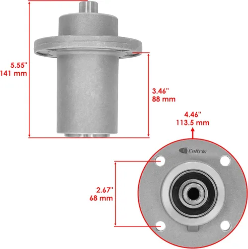 Miniatura 2 de Caltric Conjunto de husillo de cubierta de 42 pulgadas, 48 pulgadas, 54 pulgadas, compatible con Dixie Chopper Zee 2 2142 2348 2354 300630