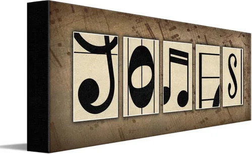 Miniatura 42 de Personal-Prints MUSIC - Decoración artística con nombre personalizado o regalo para el músico o profesor de música, piano personalizado o cualquier