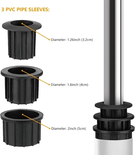 Miniatura 3 de Soporte de acero inoxidable para sombrilla de patio, resistente (se adapta a sombrillas de hasta 2 pulgadas), base de sombrilla de patio, se puede