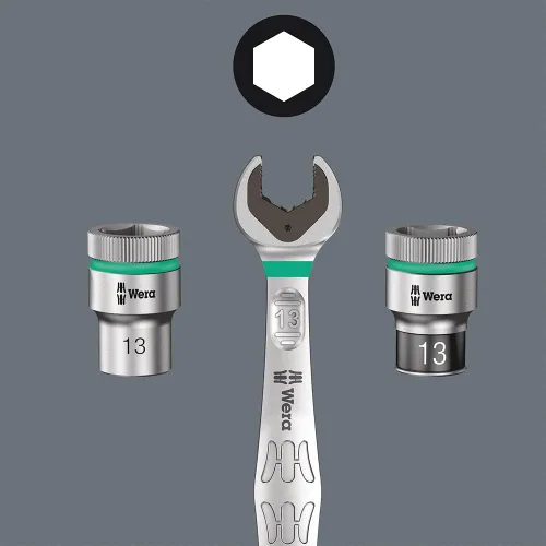 Miniatura 3 de WERA 05003365001 8767 A HF TORX® Zyklop Bit Socket con función de sujeción, unidad de 1/4", TX 0.984 x 1.102 in