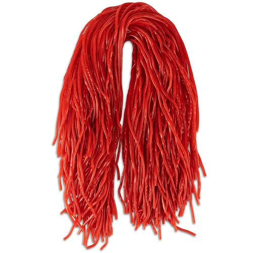 Dee Best Caramelos de regaliz con sabor a fresa en forma de cuerda roja | Suaves y masticables de extra larga duración, enrejados en forma de