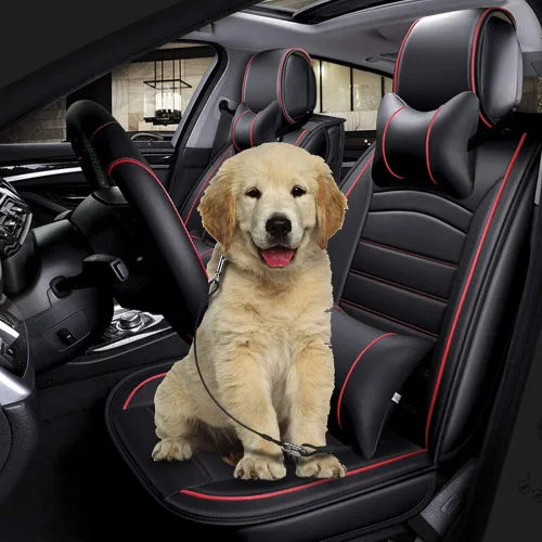 Miniatura 5 de Sonku - Paquete de 2 cinturones de seguridad de automóvil para perros, correas de seguridad de cable de acero a prueba para perros pequeños
